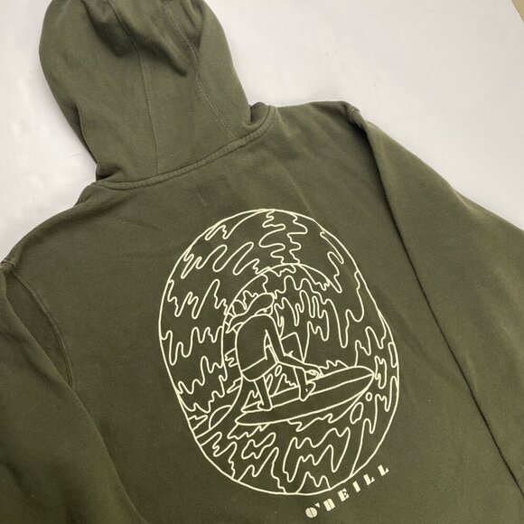 O’Neill Graphic Sweatshirt Men’s L Cotton Blend Surfer Green Logo - Picture 1 of 11